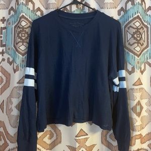 Navy blue long sleeve shirt